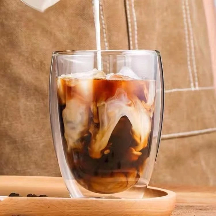 Skleněné sklenice na kávu o objemu 350 ml